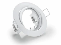 50 x inbouwlamp gu10 – draaibaar – met lamphouder – wit – rond – ip20 - afbeelding 2 van  5