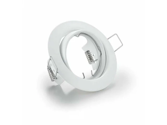 50 x inbouwlamp gu10 – draaibaar – met lamphouder – wit – rond – ip20 - afbeelding 3 van  6
