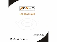 50 x inbouwlamp gu10 – draaibaar – met lamphouder – wit – rond – ip20 - afbeelding 5 van  5