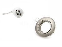 50 x inbouwlamp gu10 – draaibaar – met lamphouder – zilver verchroomd – rond – ip20 - afbeelding 2 van  5