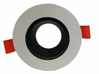 50 x inbouwlamp gu10 – draaibaar – rond – zwart/wit – ip20 - afbeelding 2 van  4