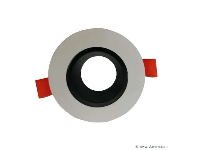 50 x inbouwlamp gu10 – draaibaar – rond – zwart/wit – ip20 - afbeelding 2 van  4