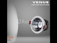50 x led inbouwspot – 7w – 6500k koel wit – wit/zilver – cob – ø75mm – ip20 - afbeelding 3 van  4