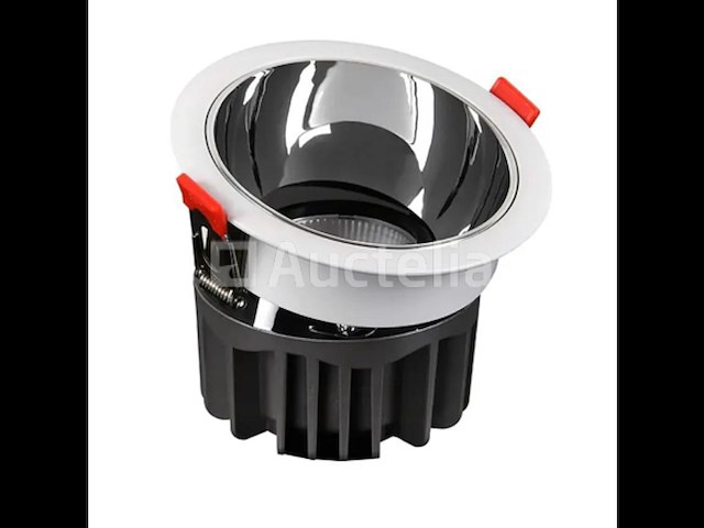 50 x led inbouwspot – 7w – 6500k koud wit – wit/zilver – cob – ø75mm – ip20 - afbeelding 4 van  4