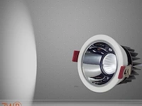 50 x led inbouwspot – 7w – 6500k koud wit – wit/zilver – cob – ø75mm – ip20 - afbeelding 1 van  4