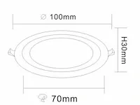 50 x led paneel - tweekleurig : warm + wit 3w + 3w - afbeelding 2 van  5