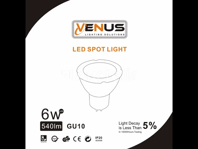 50 x led prikspot gu10 – 5w – 3000k warm wit – ip20 - afbeelding 5 van  5