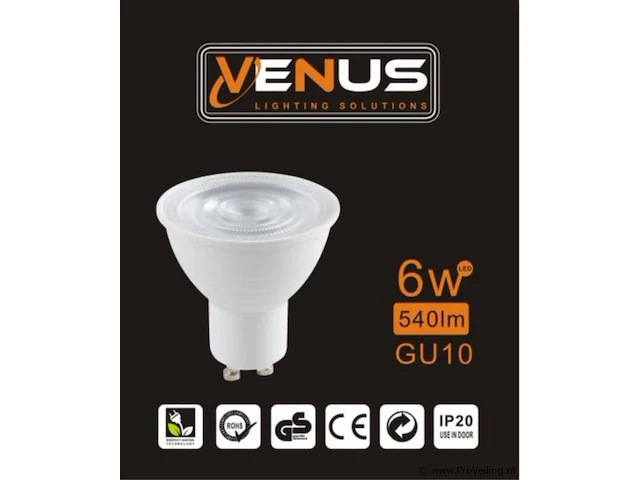 50 x led-spot gu10 – 5w – 3000k warm wit – ip20 - afbeelding 4 van  5