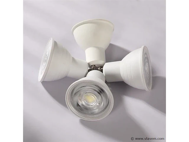 50 x led-spot gu10 – 5w – 3000k warm wit – ip20 - afbeelding 2 van  5