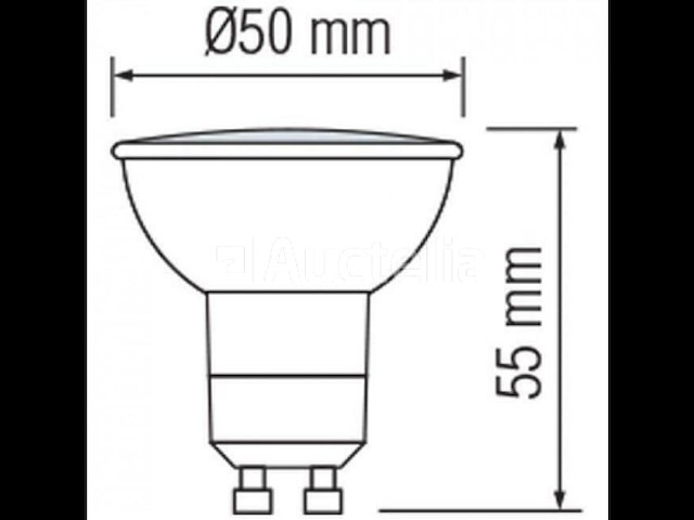 50 x led-spot gu10 – 5w – 6500k koud wit – ip20 - afbeelding 1 van  3