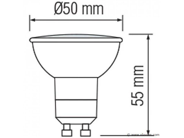 50 x led-spot gu10 – 6w – variabele intensiteit – 6500k koud wit – ip20 - afbeelding 5 van  6