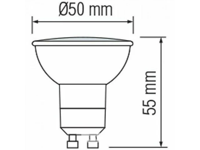 50 x led-spot gu10 – 6w – variabele intensiteit – 6500k koud wit – ip20 - afbeelding 6 van  7