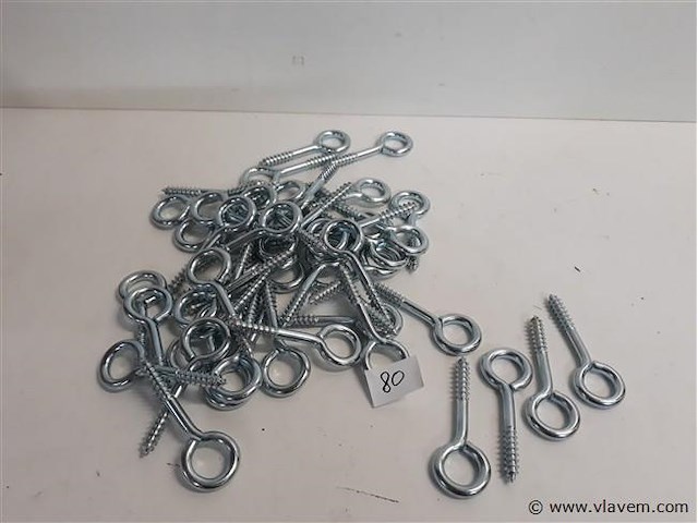 50 x schroefoog 7x100 mm verzinkt - afbeelding 1 van  2