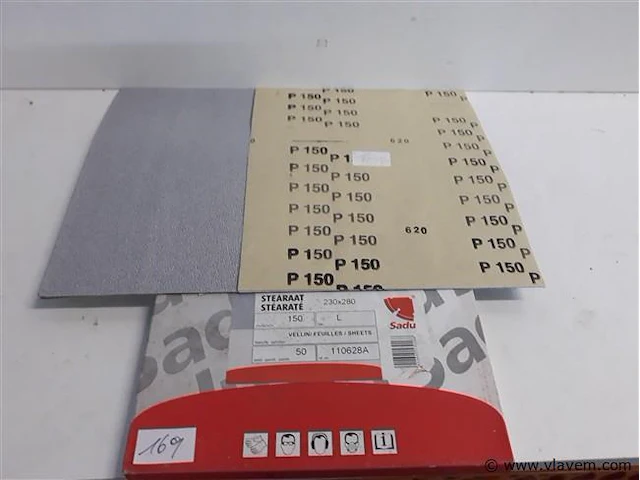 50 x schuurpapier k150 - afbeelding 1 van  2