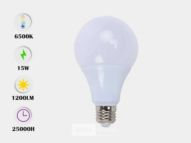50 x smd led lamp – e27 – 15w – 6000k – daglicht - afbeelding 2 van  4