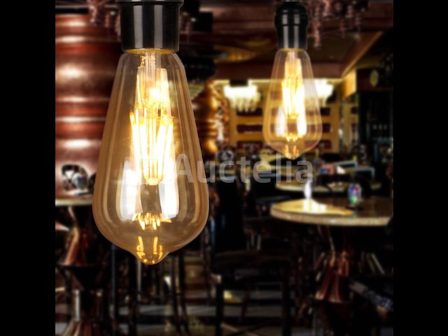 50 x st64 amber filament lamp – 6w – e27 – dimbaar – 2700k – 500 lm – ip20 – binnen - afbeelding 2 van  3