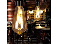 50 x st64 amber filament lamp – 6w – e27 – dimbaar – 2700k – 500 lm – ip20 – binnen - afbeelding 1 van  3