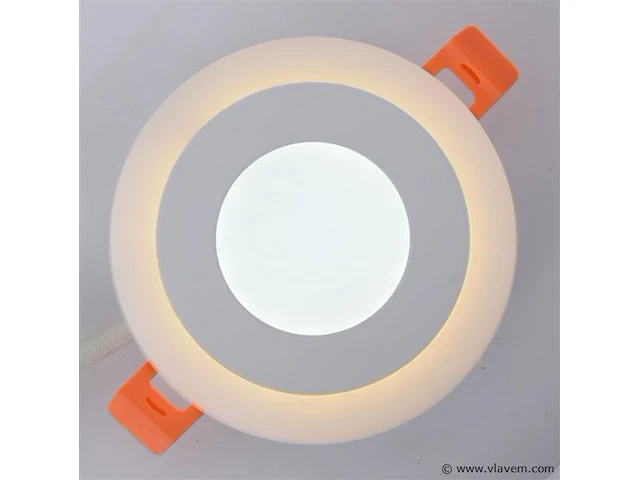 50 x tweekleurig led-paneel – wit / koud wit – 6w (3w + 3w) – aan/uit – binnen – smd – 100 mm - afbeelding 1 van  5