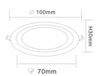 50 x tweekleurig led-paneel – wit / koud wit – 6w (3w + 3w) – aan/uit – binnen – smd – 100 mm - afbeelding 2 van  5