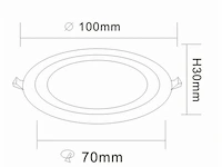 50 x tweekleurig led-paneel – wit / koud wit – 6w (3w + 3w) – aan/uit – binnen – smd – 100 mm - afbeelding 3 van  6