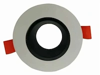 50 x verstelbaar gu10 inbouwarmatuur met fitting (zwart/wit) - afbeelding 3 van  7