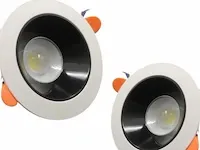 50 x verstelbaar gu10 inbouwarmatuur met lamphouder (zwart/wit)
