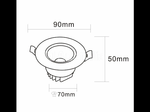 50 x verstelbare inbouwspot (zilver) - cob - 7w - 6500k - afbeelding 3 van  3