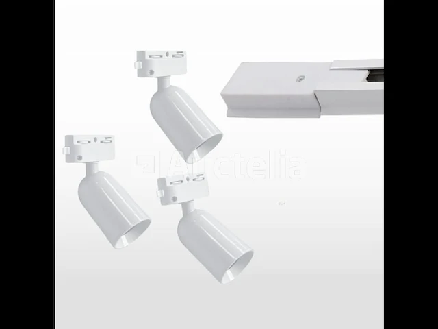 50 x verstelbare railspot met gu10 fitting (wit) - afbeelding 1 van  5