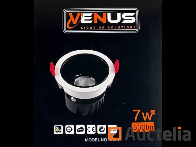 50 x verzonken inbouwspot (ug-07) - 3000k - wit/zwart - afbeelding 3 van  6
