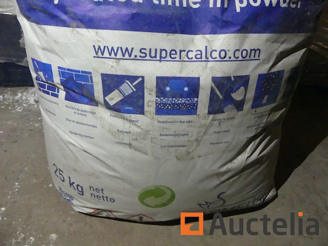 50 zakken van 25 kg supercalco 90 gehydrateerde kalkpoeder - afbeelding 6 van  7