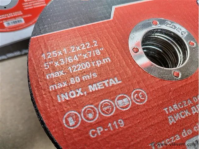 500x slijpschijf 125mm x1,2 - afbeelding 4 van  5