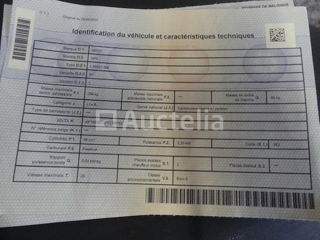 50cc neco gpx scooter (vin: l4h9ma21xm6000118) - afbeelding 14 van  17