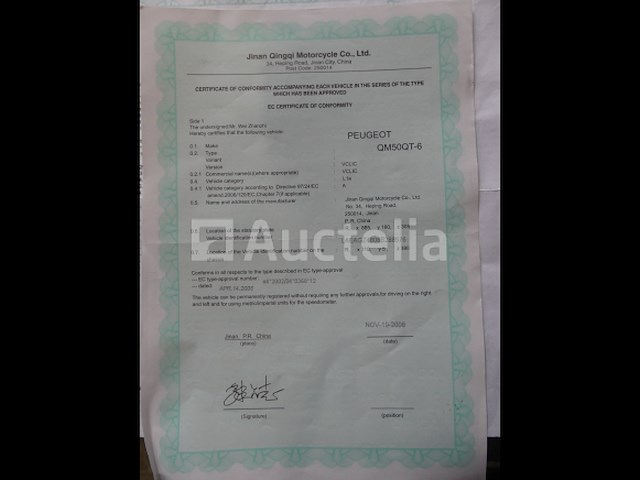 50cc peugeot v-clic scooter (vin: laeagz4808b28876) - afbeelding 2 van  12