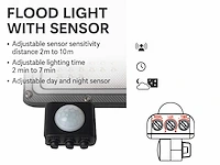50w 3000k led breedstraler met sensor waterdicht (10x) - afbeelding 5 van  8