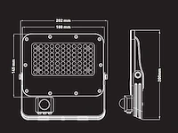 50w 5000k led breedstraler met sensor waterdicht (8x) - afbeelding 6 van  8