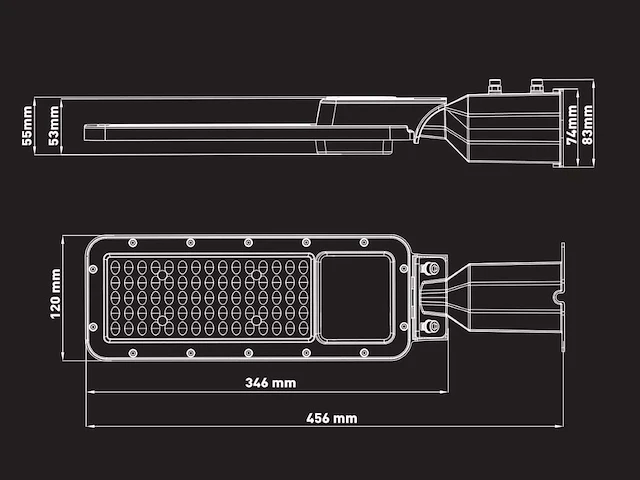 50w 5000k led straatverlichting met lens waterdicht (8x) - afbeelding 3 van  11