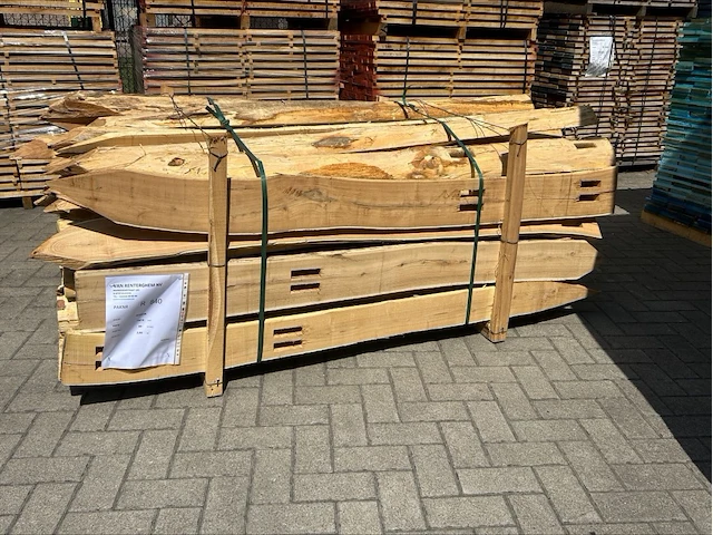50x acacia halfronde paal - afbeelding 2 van  3