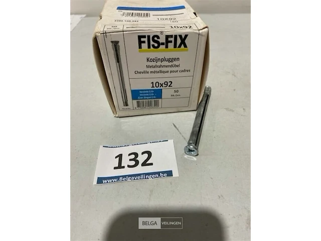 50x metalen kozijnplug 10x92 - afbeelding 1 van  3
