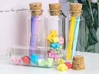 50x mini glazen fles met kurk v 40ml - afbeelding 1 van  4
