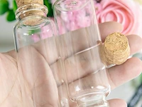 50x mini glazen fles met kurk v 40ml - afbeelding 4 van  4