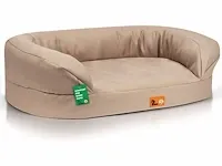 50x orthopedisch hondenbed medium, (25x beige + 25x chocolat ) - afbeelding 2 van  2