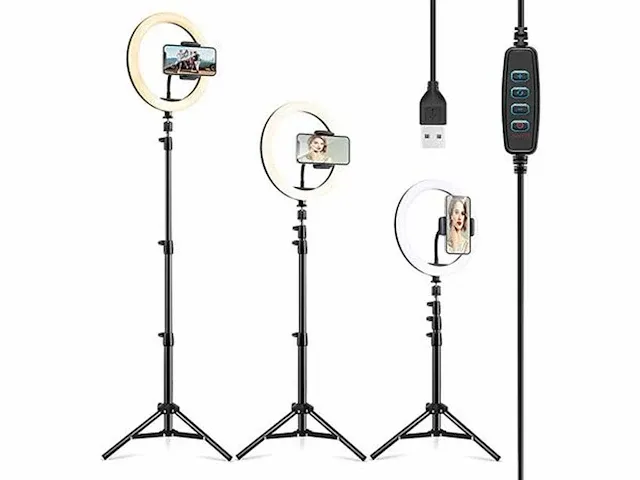 50x selfie ring light 10" met statief - afbeelding 1 van  6