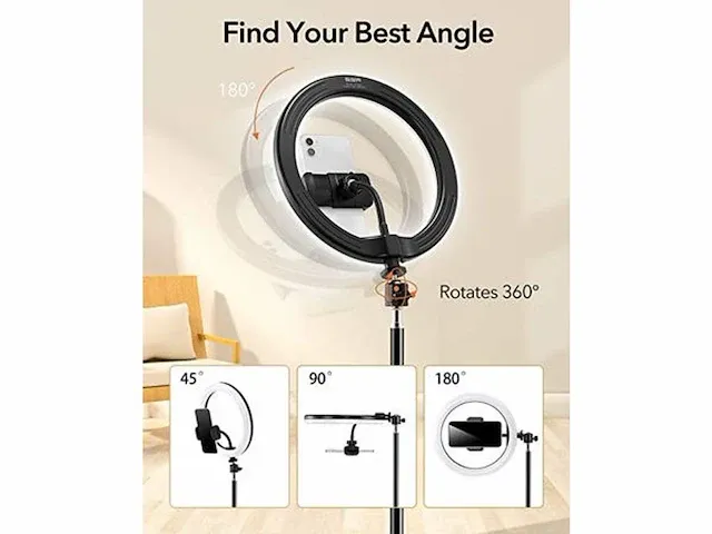 50x selfie ring light 10" met statief - afbeelding 4 van  6