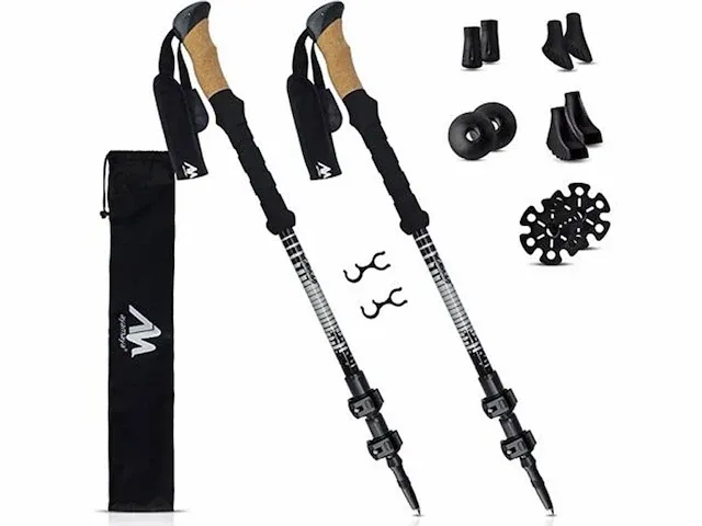 50x set carbon wandelstokken 65-135cm - afbeelding 3 van  3