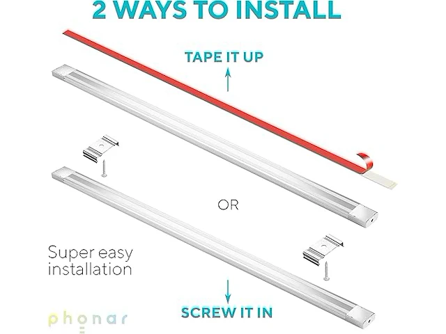 50x set van 2 - 60 cm led onderbouwverlichting met bewegingssensor - afbeelding 4 van  8