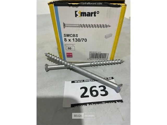 50x smart cellenbetonschroef t30 8,0x130/70 - afbeelding 1 van  3