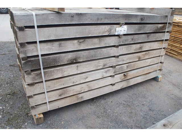 5,28 m³ industrieel eiken balken 100x200 - afbeelding 1 van  5