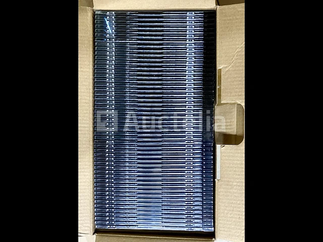 54 doosjes van 100 hama slim cd doosjes, transparant/zwart kunststof - afbeelding 3 van  6