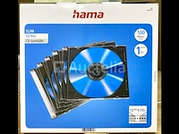 54 doosjes van 100 hama slim cd doosjes, transparant/zwart kunststof - afbeelding 4 van  6