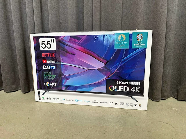 55 inch 4k smart televisie - afbeelding 1 van  3